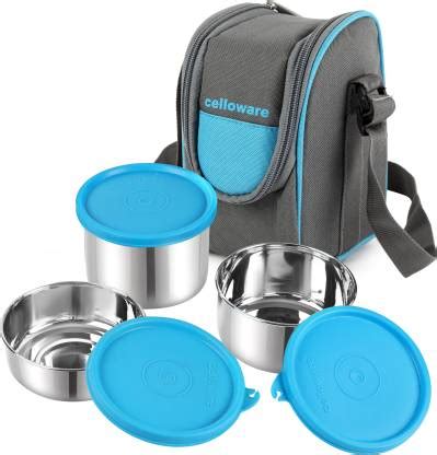 cello lunch box steel|cello lunch box 3 containers.